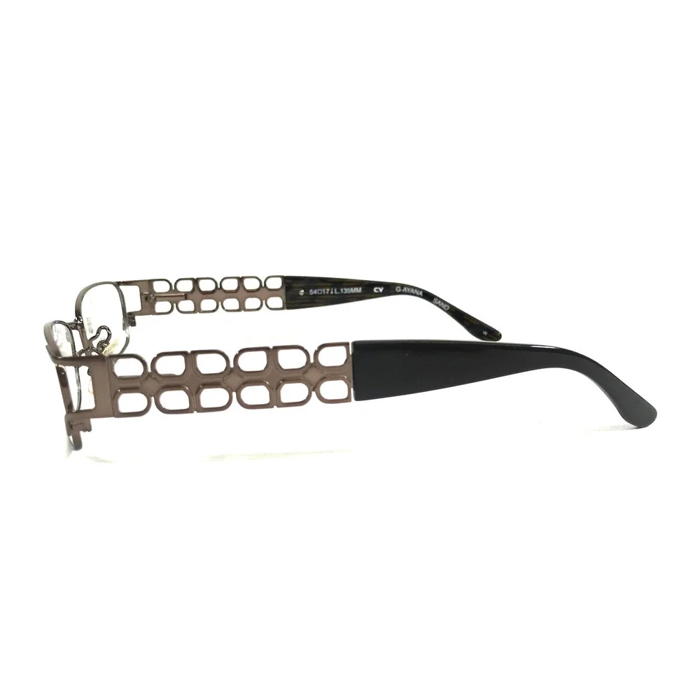 BCBGMAXAZRIA Eyeglasses Frames G-AYANA SAND Brown Gold Rectangle 54-17-135